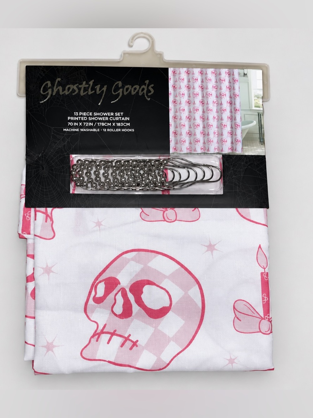 Ghostly Goods 13 Piece Halloween Shower Curtain Set
